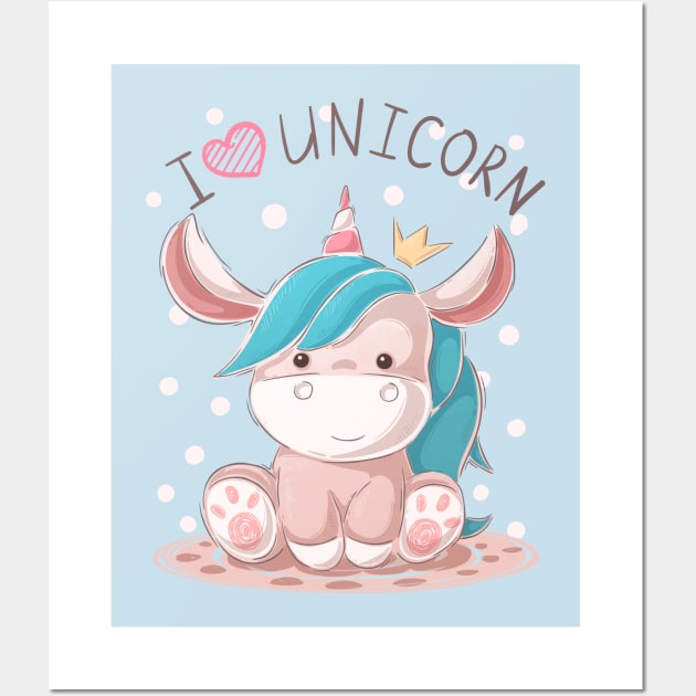 I love Unicorn Wall Art by Mako Design 